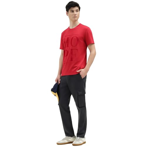 United Colors of Benetton Relaxed Fit Mid Rise Solid Cargo Pant (Size : 40) - 26P4CTWB0811I901 Grey