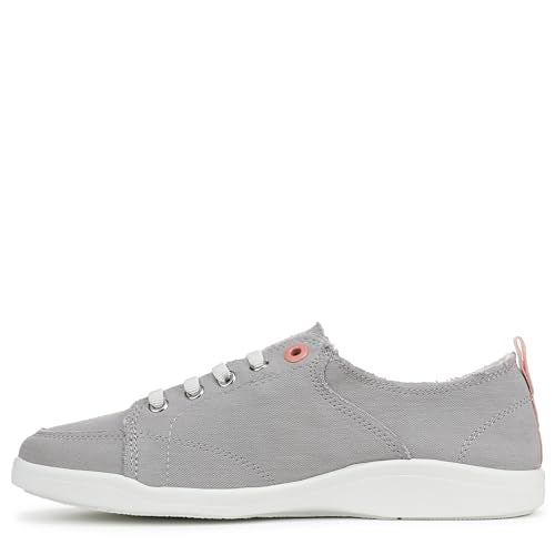 Vionic Beach Pismo Casual Women’s Fashion Sneakers-Sustainable Shoes That Include Three-Zone Comfort with Orthotic Insole Arch Support, Machine Wash Safe- Sizes 5-11, Light Grey Canvas, 5 UK