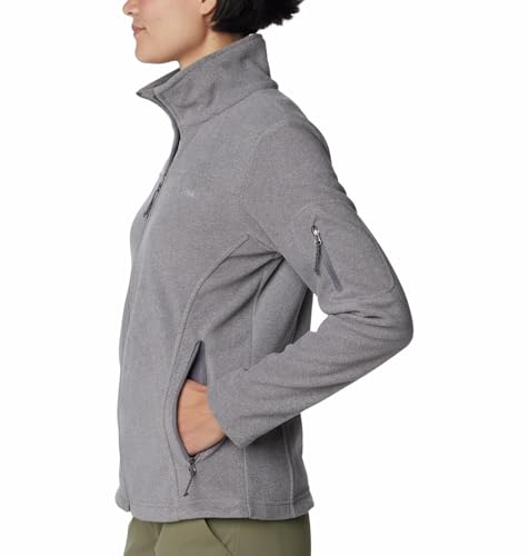 Columbia Womens Fast Trek II Fleece Jacket, City Grey Heath, XL