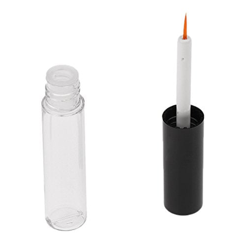 ELBME® 2pcs 4ml Refillable Empty Clear Acrylic Eyeliner Vials Tube Eyelash Growth Oil/Mascara/Eye Gloss Liquid Bottle Container with Brush - Makeup Eyelash Glue Tube