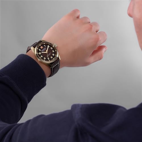 Swiss Military Hanowa Greyhound Brown Dial Analog Watch for Men - SMWGA0001551