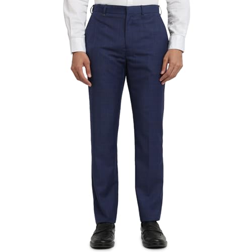 Raymond Contemporary Fit Dark Blue Trouser for Men