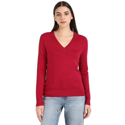Tommy Hilfiger Womens Red Color Sweater (L)