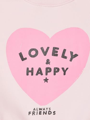 Max Girls Printed Sweatshirt (Pink_6-8 Y)