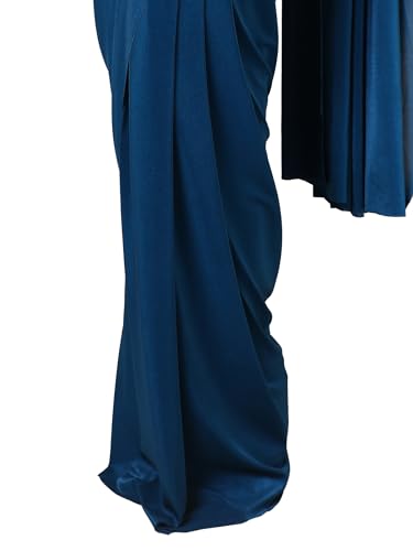 Soch Womens Teal Nylon Blend Saree With Sequins