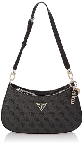 GUESS Noelle Top Zip Shoulder Bag, Coal Logo, One Size