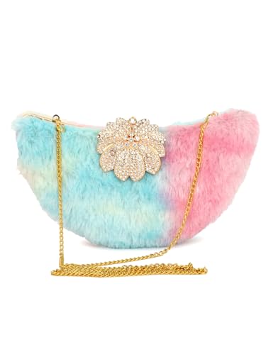 TOOBA Handicraft Hand Embroidered Box Clutch Bag Purse for Bridal, Casual, Wedding Bag for Women & Girls