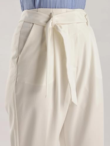 Regular Fit Solid Mid Rise Trouser