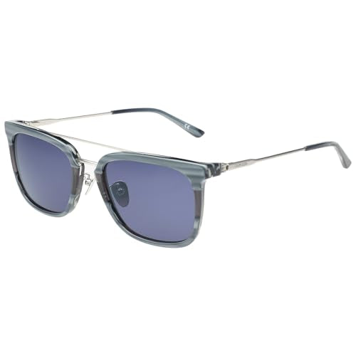 Calvin Klein|Blue Full Frame Square Sunglasses|100% UV Protected (Uv 400) Blue Lens|Men's|Large|Ck 18719 420 56 S