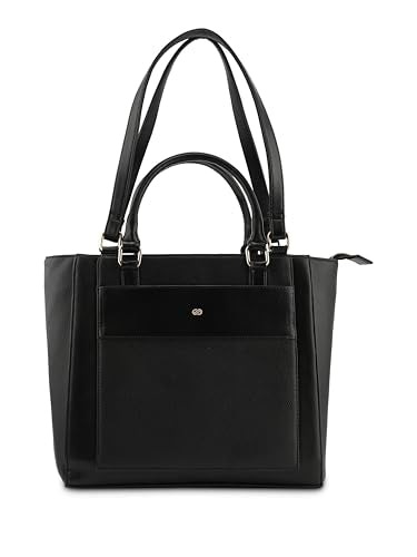 Symbol Premium Women's Tote Hand Bag crafted from Imported PU | Stylish | Office Use - 14" Laptop (SP-SS25-CARL-BAG-03_Black_Free Size)