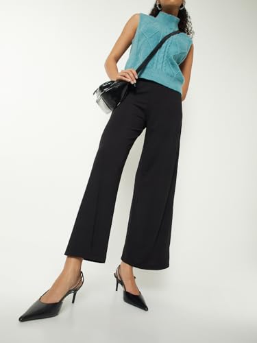 Max Women Ribbed Trousers (Black_S)