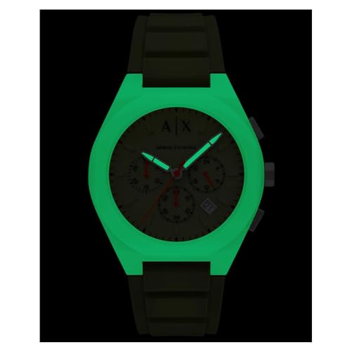 Armani Exchange Sync Green Quartz Silicone Watch AX4171