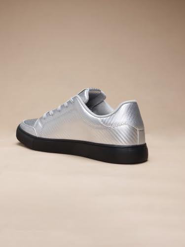 OFF LIMITS Men Skyline Select Casual Sneakers,Silver/Black,9 UK
