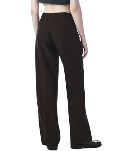 ONLY Women's Solid Flared High Rise Brown Pants