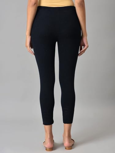 W for Woman Deep Navy Winter Leggings (Size: M)-24NOW62080-217479