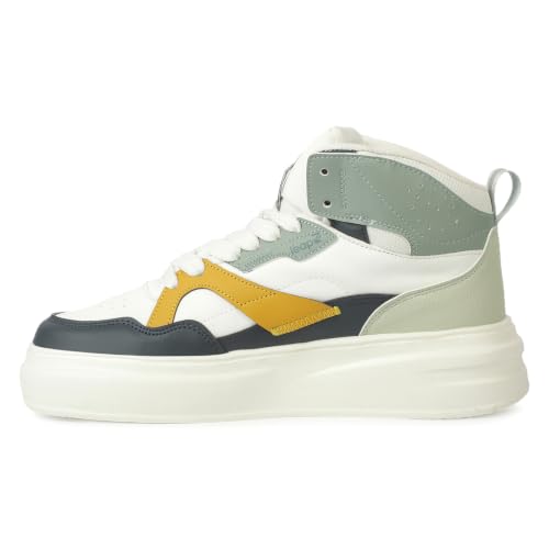 Liberty LEAP7X ACTO092E White Sporty Casual Lacing Sneakers for Men - 42