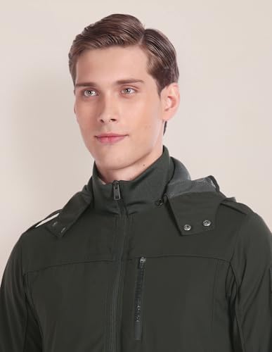 U.S. Polo Assn. Men's A-Line Coat (USJCK0409_Olive