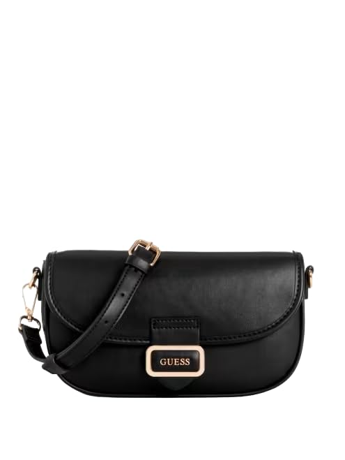 Guess Women's Black Solid Crossbody Bag| Ladies Purse Handbags | Gift For Ladies
