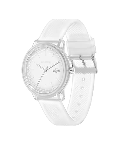Lacoste Lacoste.12.12 Qtz Basic White Round Dial Men's Watch|Transparent Silicone Material|Multicolor Color Band - 2011317