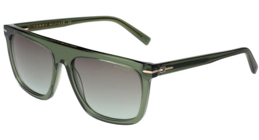 Tommy Hilfiger men's Transparent Green Square Sunglasses TH2657 C3
