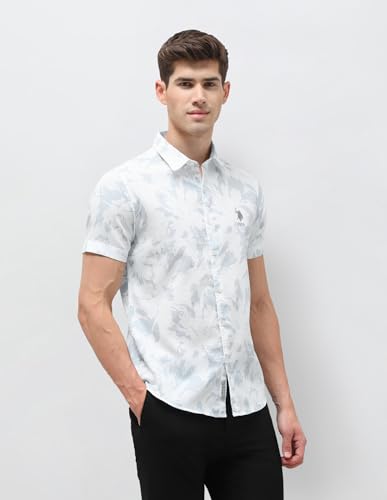 U.S. Polo Assn. Denim Co. Men's Dobby Floral Printed Shirt