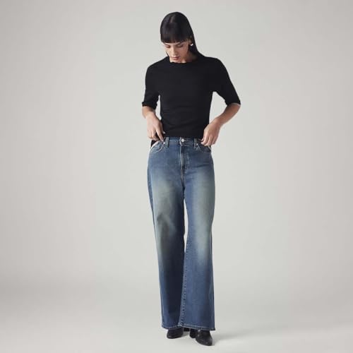 Levi's Women's Mid Indigo Flared Fit High Rise Jeans