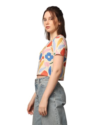 ONLY Women Regular Fit Multicolor T-Shirt