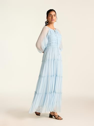 Label RITU KUMAR Powder Blue Elly Long Dress