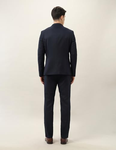 Arrow Men's Cermony Textured Tailored Fit Suit (ARAKSU5621_Navy_40)