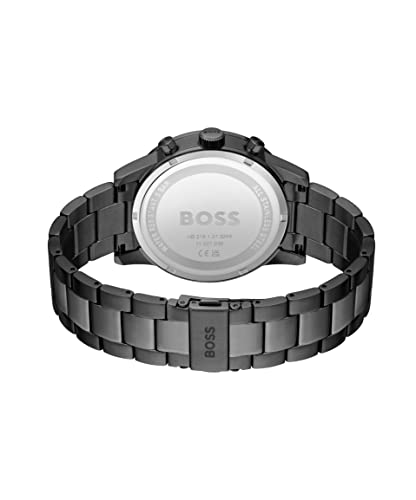 Hugo Boss Stainless Steel Boss Allure Analog Gray Dial Men Watch-1513924, Gray Band