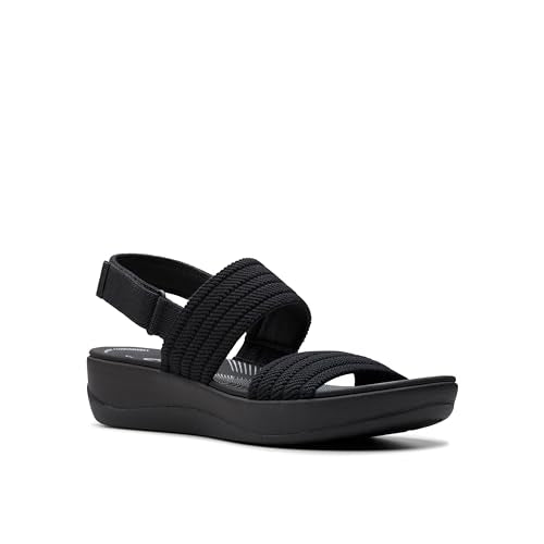 Clarks womens Arla Stroll, Black Textile, 6.5 UK
