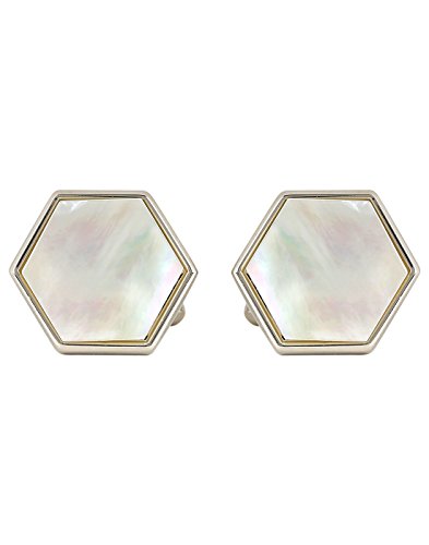Peluche Natural Mother of Pearl Stone (Semi-precious) Cufflinks for Men