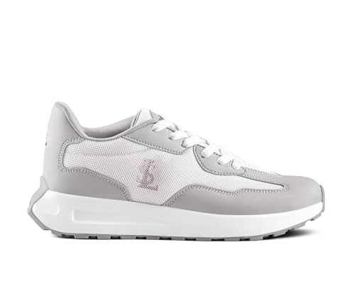 LOUIS STITCH Women’s Ash Grey Lightweight Athleisure Sport Shoes | Lightweight Casual Sneakers | Sporty Lace-Up Sneaker and Athleisure Wear| Perfect for Casual, Gym & Travel Wear | LSLD-AT-RF01-GYWH | UK-6
