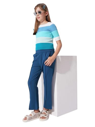 VERO MODA Girl Slim Fit High Rise Blue Pants