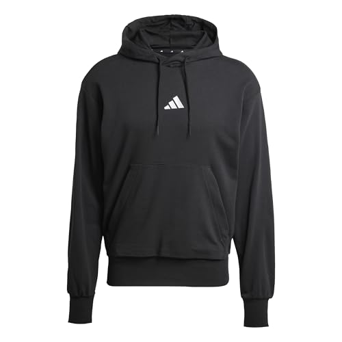 adidas Men M Feelcozy Hd Cotton Printed Casual Sweatshirts Black/White - M