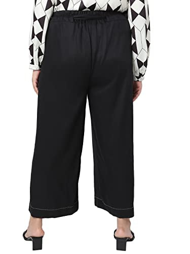 Vero Moda Curve Straight fit Pants (299147501_Jet Black_S)