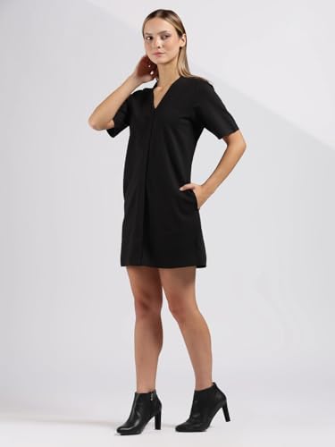Viscose V-Neck Shift Dress