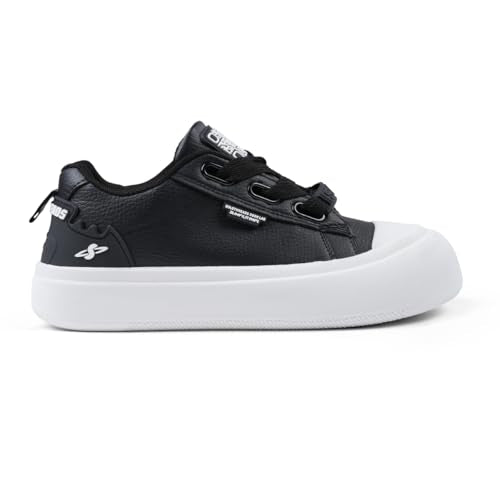 SOLETHREADS Ollie Sneakers for Women | Stylish & Fashionable| Comfortable|Walking Shoes| Lightweight Flexible| Skid-Resistant| Everyday |Casual Shoes for Women|Black|UK 5