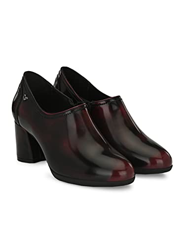 Delize Womens Brown/Cherry mid Heel Shoes (Cherry, Numeric_6)