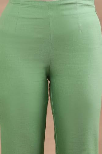 W for Woman W Women Yellow Solid Viscose Kurta Set With Slim Pant_24ONWS11965-218195_XS