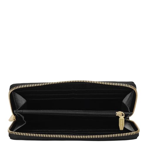 Da Milano Premium Leather Wallet for Women | Multi Compartment Travel Wallet - Black