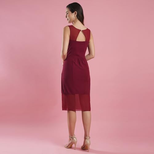 Globus Women Dress (GS567138_Maroon_XL)