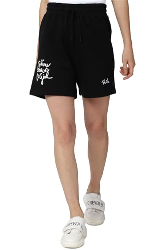 FOREVER 21 women's Boyfriend Shorts (453879_Black