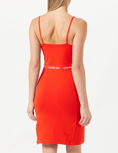 Calvin Klein Women's Cotton Bodycon above The Knee Dress (J20J219644XA7_RED_M)