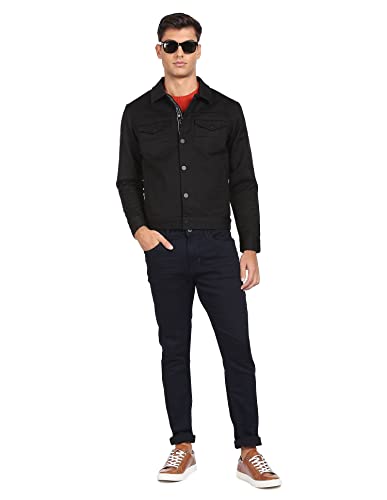 Arrow Men's Polyester Regular Jacket (ANAEJK4614_Olive_Medium)