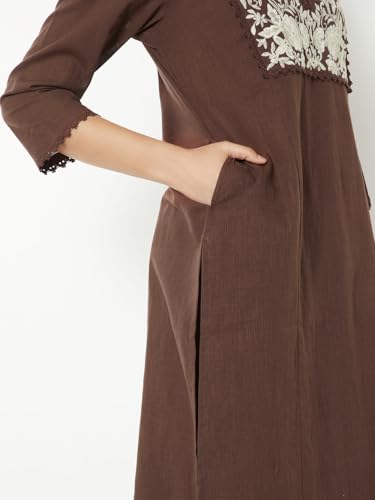 Max Women's Cotton Blend Co-ords (CTKST51239_Brown