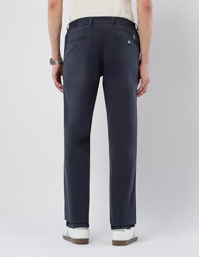 U.S.Polo Association Men's Mid Rise Riley Straight Fit Trousers (USTRO044R_Navy_30)
