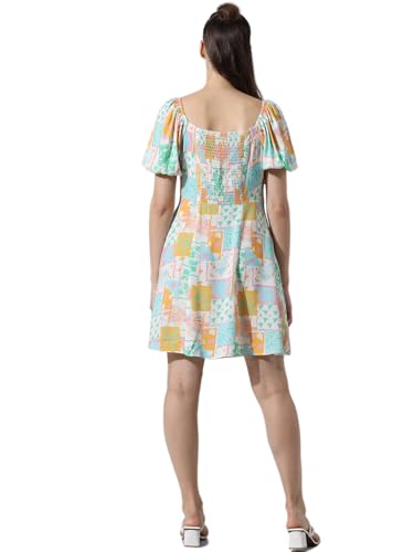 ONLY Women's Viscose A-Line Mini Dress (15339926-Cloud Dancer_Cloud