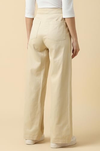 Allen Solly Women's Regular Casual Pants (AHTFCRGF142343_Beige