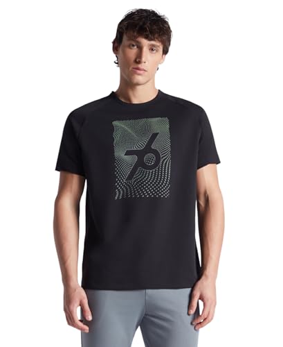 Jockey MV02 Men's Super Combed Cotton Blend Graphic Printed Round Neck Half Sleeve T-Shirt with Stay Fresh Treatment_Black_S